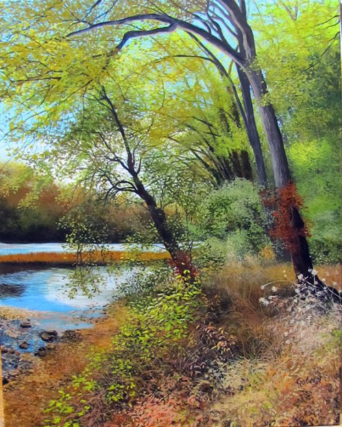 David Bottini, Autumn Arrives 20 x 16 inches, acrylic on canvas
