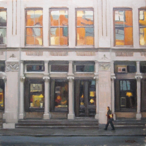 Kathleen Weber, "Windows," 18 x18 inches, oil on canvas